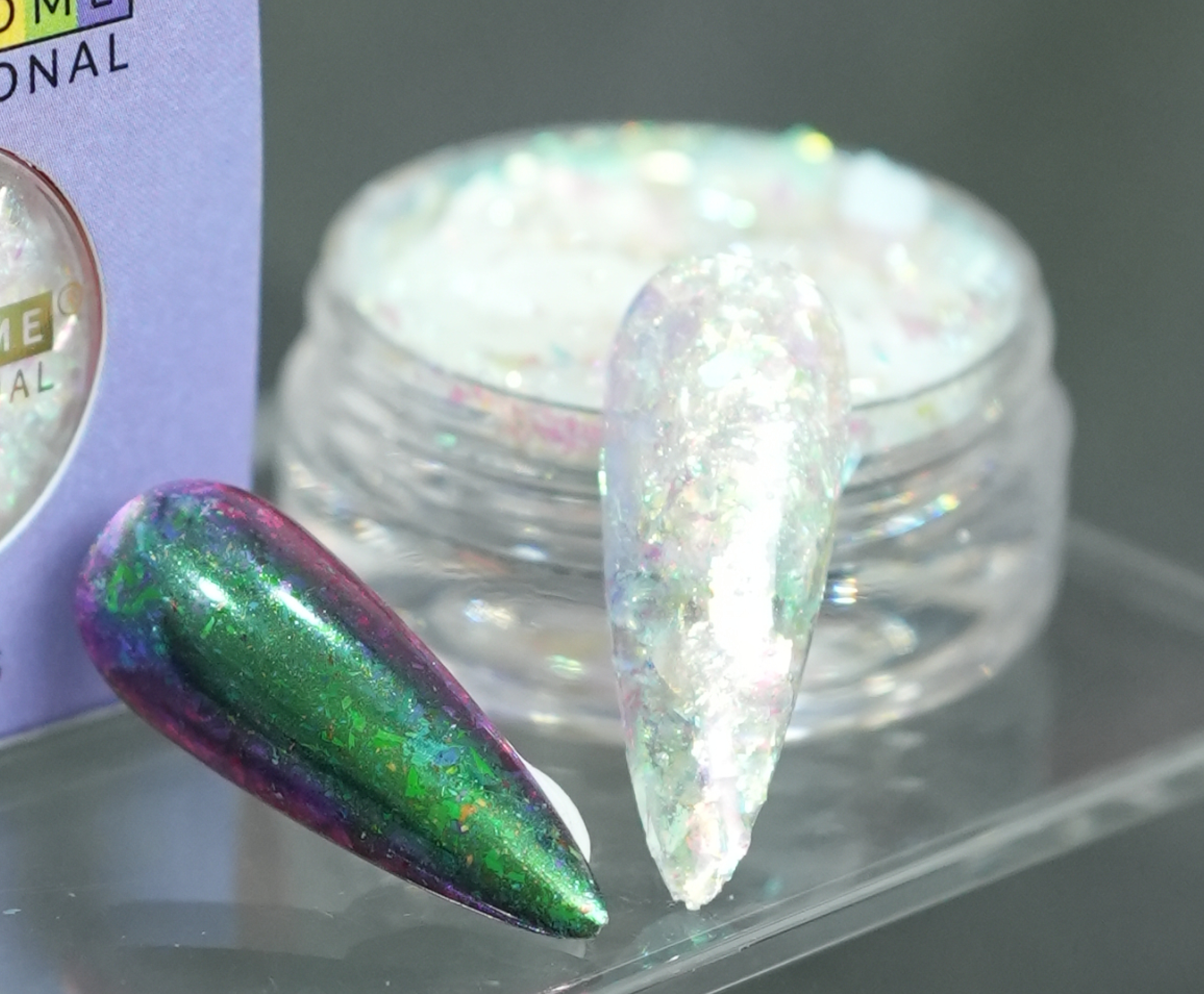 Transparent Optical Chameleon Flake - Iridescent Forest